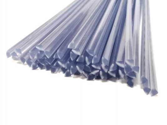 Kunststoffschweißdraht PVC-U hart 6mm Dreikant Transparent 1kg Stäbe top | az-reptec